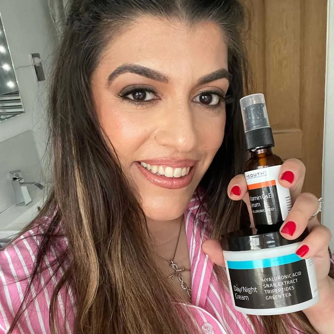 Dewy Glow Must-Haves: Vitamin C&E Serum 1 oz & Day/Night Cream 4 oz Dewy Glow Must-Haves: Vitamin C&E Serum 1 oz & Day/Night Cream 4 oz Dewy Glow Must-Haves: Vitamin C&E Serum 1 oz & Day/Night Cream 4 oz