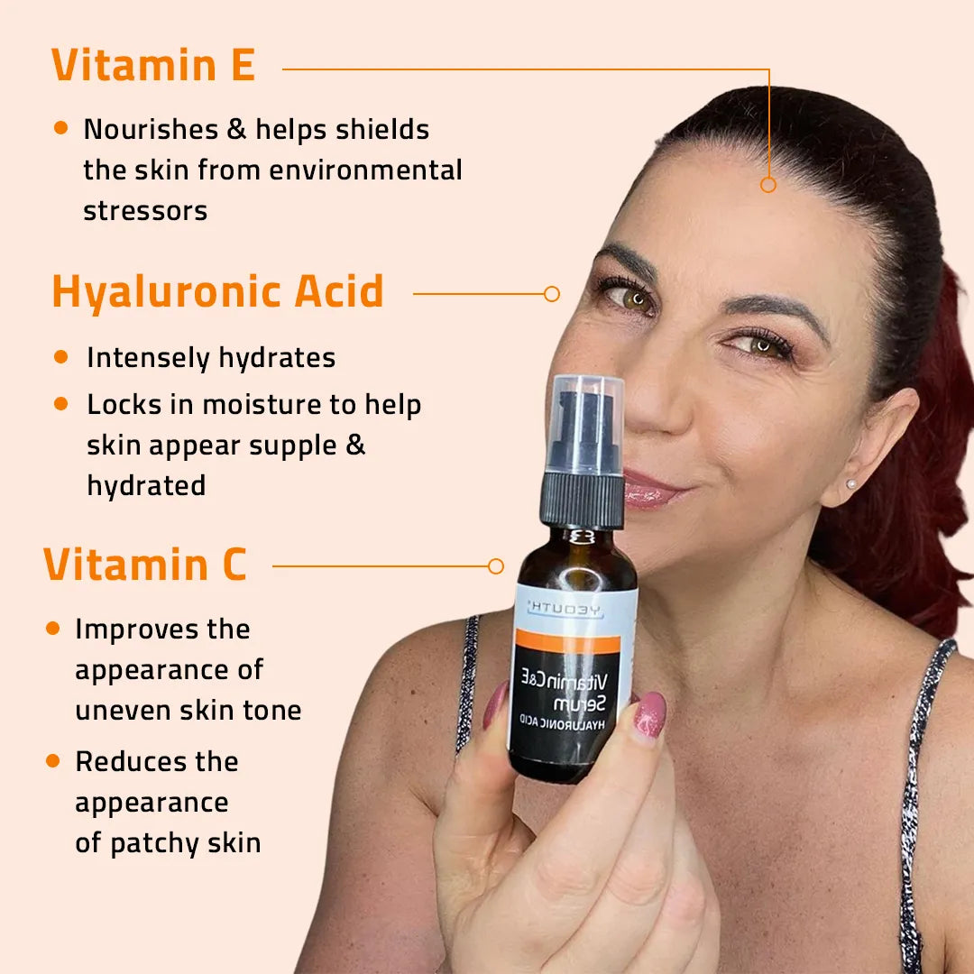Vitamin C&E Serum 1 oz & Hyaluronic Acid Plus 1 oz