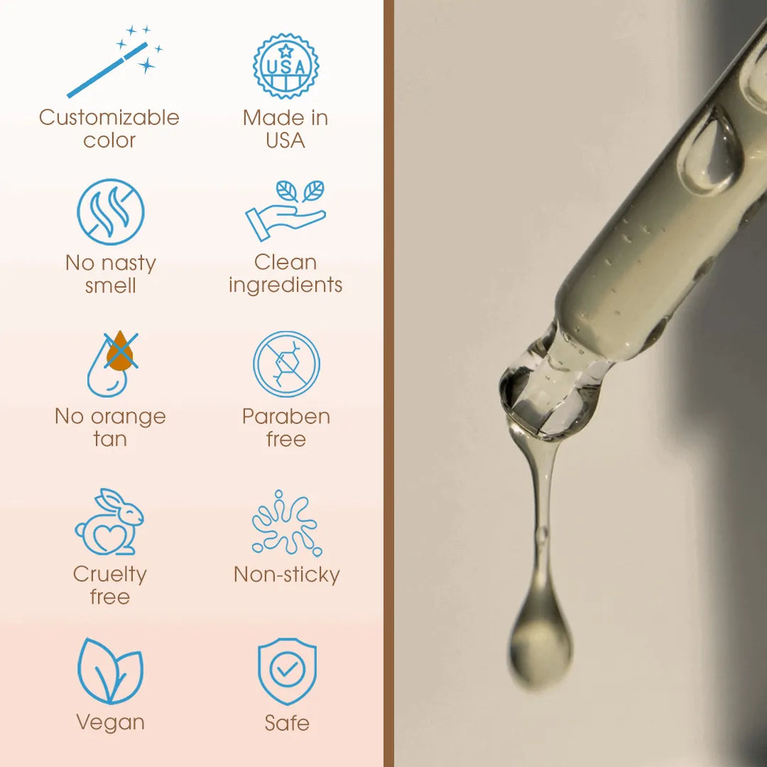 Hydrating Self Tanning Drops for Face & Body 1 oz Hydrating Self Tanning Drops for Face & Body 1 oz Hydrating Self Tanning Drops for Face & Body 1 oz