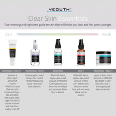 Clear Skin Essentials: Retinol Serum 1 oz & Pure Hyaluronic Acid 1 oz & Balancing Facial Toner 3.4 oz & Day/Night Cream 4 oz & Vitamin C Facial Cleanser 3 oz Clear Skin Essentials: Retinol Serum 1 oz & Pure Hyaluronic Acid 1 oz & Balancing Facial Toner 3.4 oz & Day/Night Cream 4 oz & Vitamin C Facial Cleanser 3 oz Clear Skin Essentials: Retinol Serum 1 oz & Pure Hyaluronic Acid 1 oz & Balancing Facial Toner 3.4 oz & Day/Night Cream 4 oz & Vitamin C Facial Cleanser 3 oz
