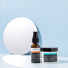 Dewy Glow Must-Haves: Vitamin C&E Serum 1 oz & Day/Night Cream 4 oz Dewy Glow Must-Haves: Vitamin C&E Serum 1 oz & Day/Night Cream 4 oz