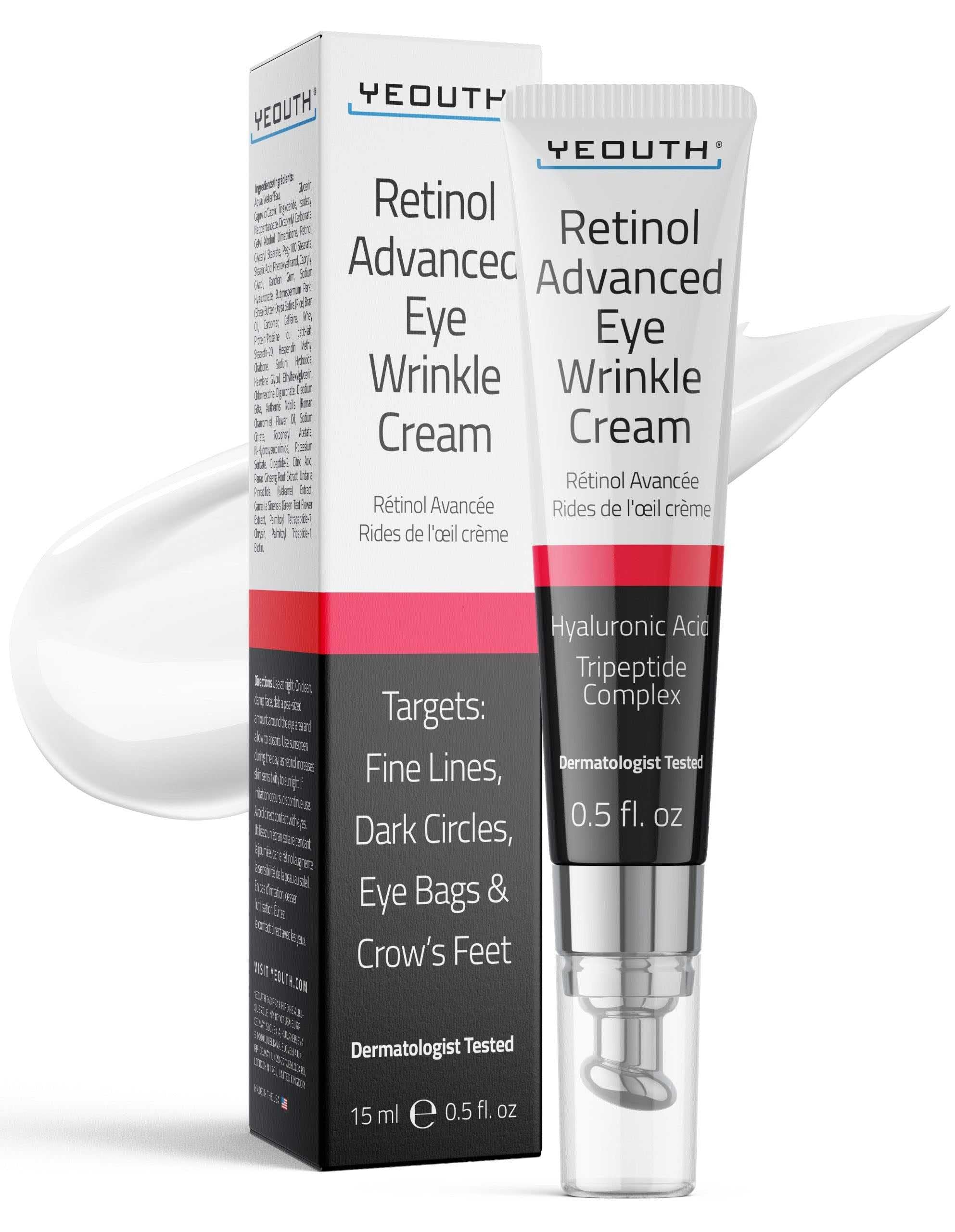 Retinol Eye Cream with Tripeptide Complex and Hyaluronic Acid 15ml Retinol Eye Cream with Tripeptide Complex and Hyaluronic Acid 15ml