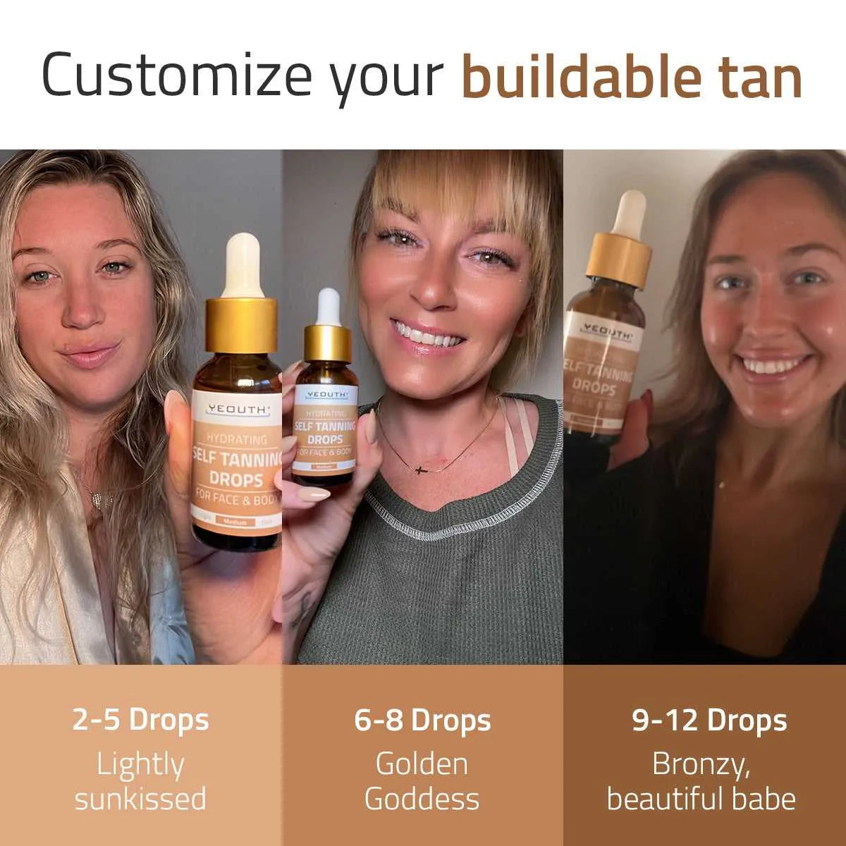 Hydrating Self Tanning Drops for Face &amp; Body 1 oz Hydrating Self Tanning Drops for Face &amp; Body 1 oz Hydrating Self Tanning Drops for Face &amp; Body 1 oz