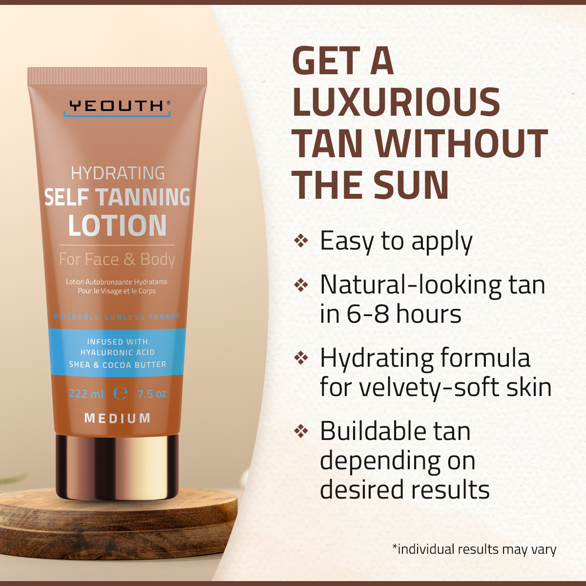 Hydrating Self Tanning Lotion for Face & Body