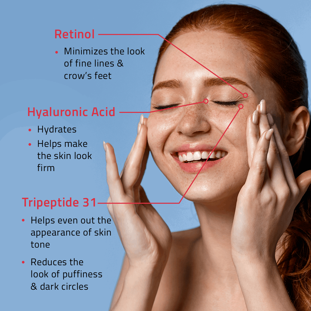 Multi-Action Eye Care: Radiance Eye Gel 1 oz & Retinol Eye Cream 1 oz Multi-Action Eye Care: Radiance Eye Gel 1 oz & Retinol Eye Cream 1 oz