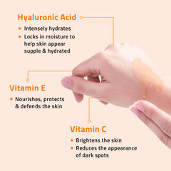 Bright & Even Tone: Vitamin C Facial Cleanser 3 oz & Glycolic Acid 30% Gel Peel 1 oz & Vitamin C&E Serum 1 oz & Hyaluronic Acid Cream 1 oz