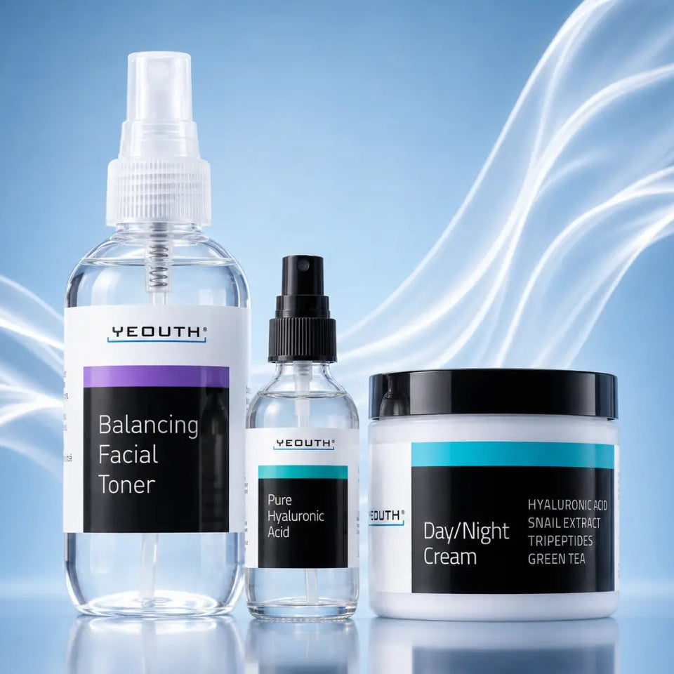 Balancing Face Toner (3.4 fl. oz.) - Formulated with naturally soothing ingredients and locks in moisture to support post-peel skin.

Pure Hyaluronic Acid Serum&amp;nbsp;(1 fl. oz) - Essential for your post-peel skincare regimen as it aids in soothing, moisturizing, and revitalizing the skin.

Day Night Cream (4 fl. oz.) - Multitasking moisturizer that enhances the appearance of skin firmness and smoothness. Formulated to support skin&