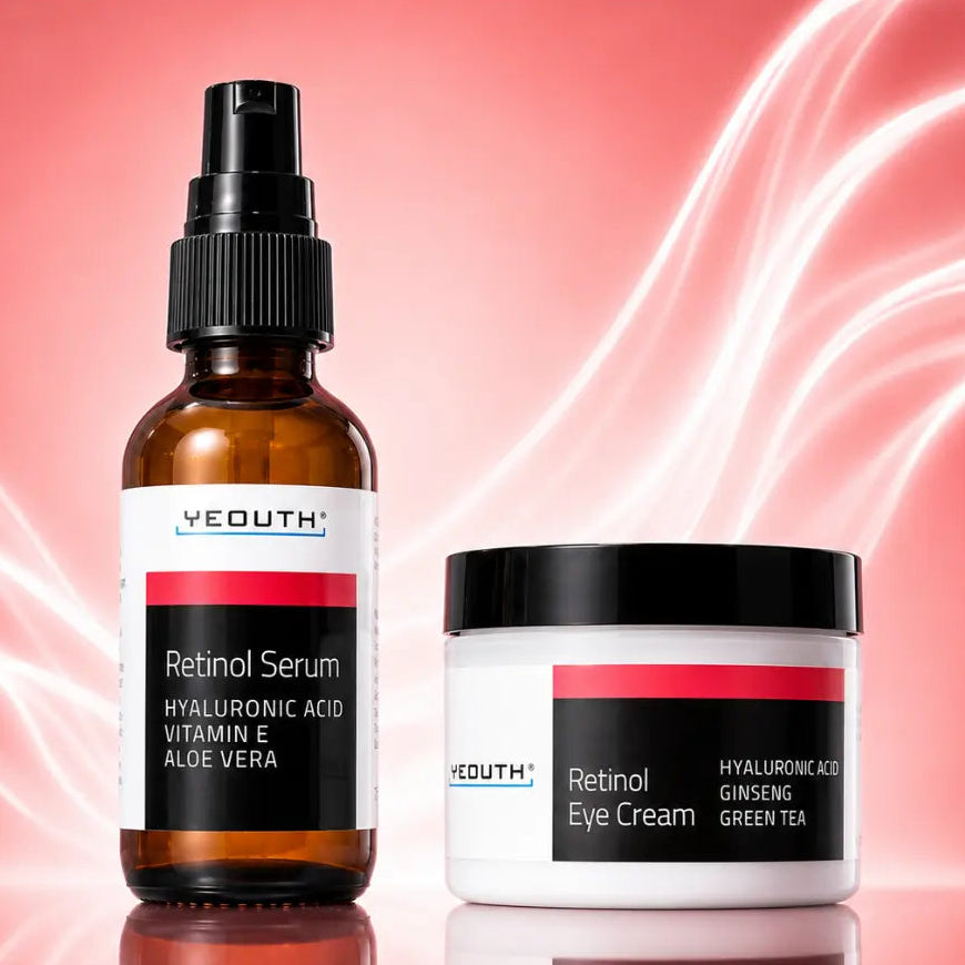 Retinol serum with retinol eye cream