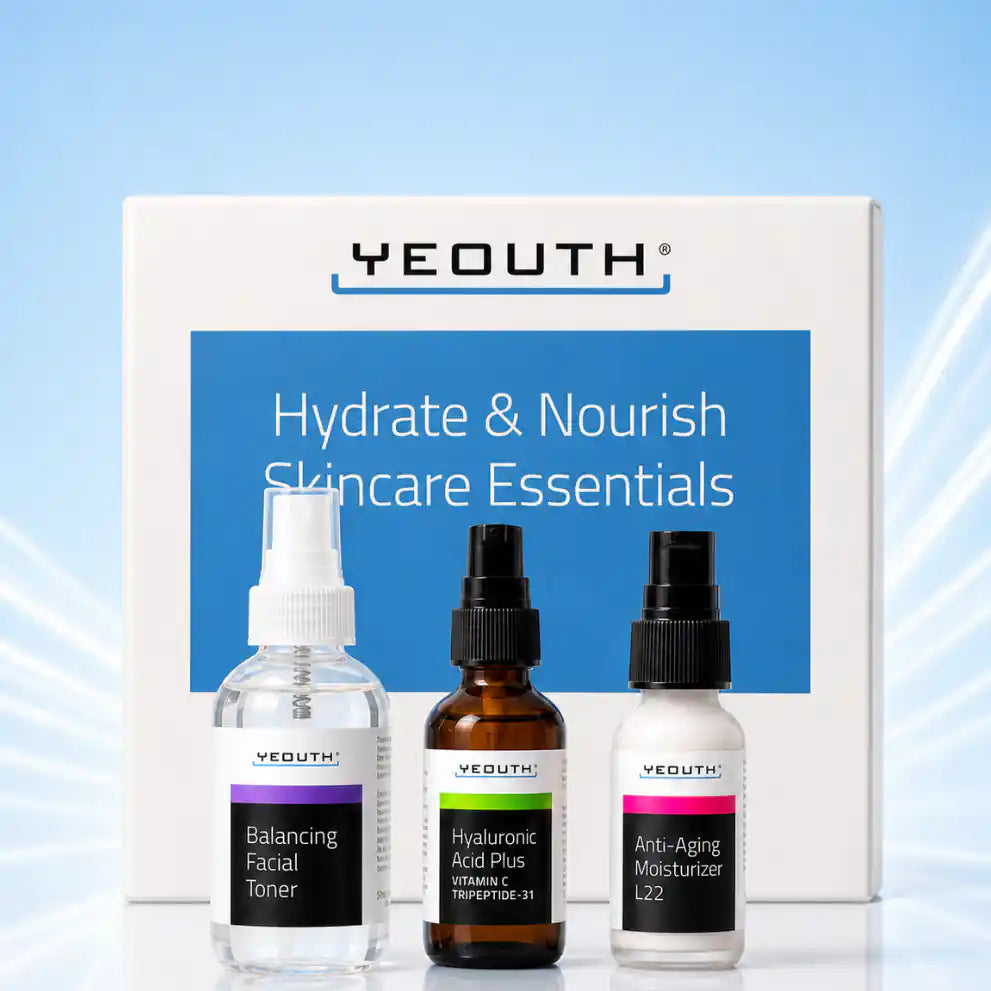 Face toner with anti aging moisturizer and hyaluronic acid serum with vitamin c