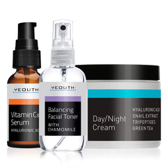 Daytime Essentials: Vitamin C&E Serum 1 oz, Balancing Facial Toner 3.4 oz & Day/Night Cream 4 oz Daytime Essentials: Vitamin C&E Serum 1 oz, Balancing Facial Toner 3.4 oz & Day/Night Cream 4 oz