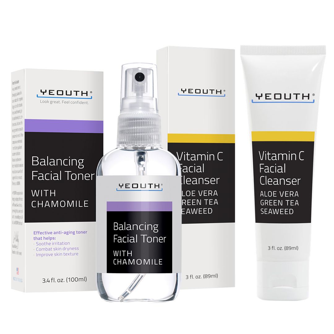 Vitamin C Facial Cleanser 3 oz & Balancing Facial Toner 3.4 oz
