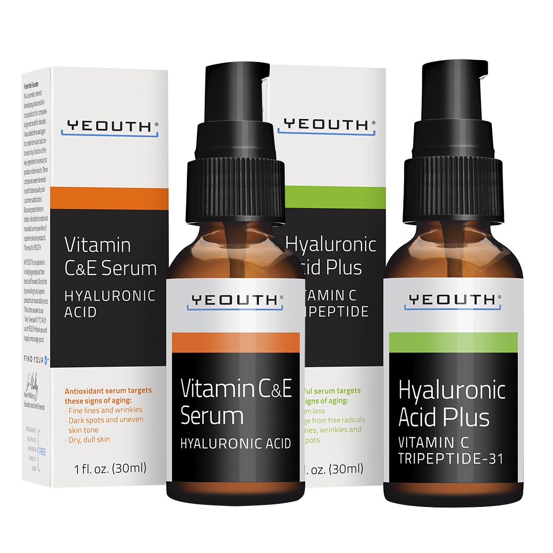 Vitamin C&E Serum 1 oz & Hyaluronic Acid Plus 1 oz Vitamin C&E Serum 1 oz & Hyaluronic Acid Plus 1 oz