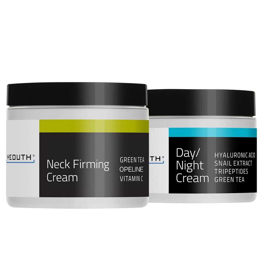 Neck and Face Essentials: Neck Firming Cream 4 oz & Day/Night Cream 4 oz