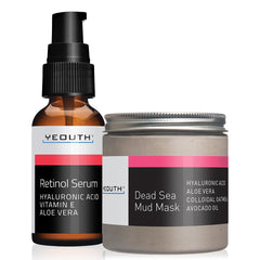Clear Skin Bundle: Retinol Serum 1 oz & Dead Sea Mud Mask 8 oz
